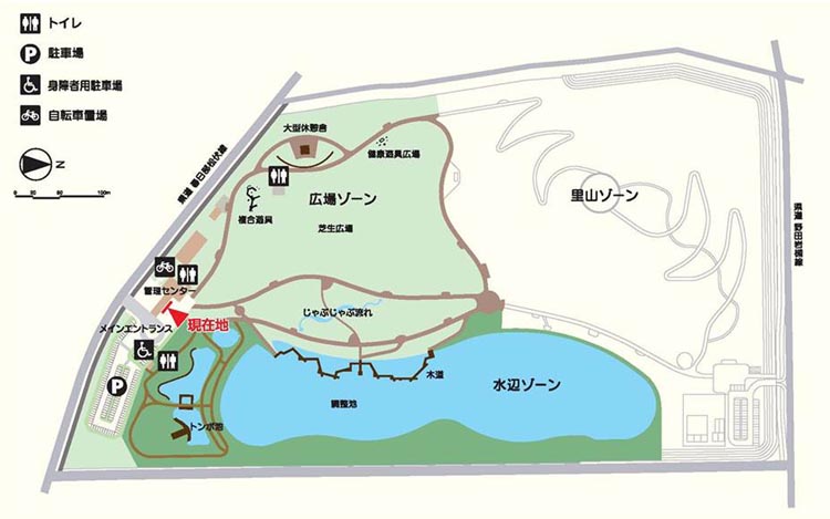 まつぶし緑の丘公園 園内案内図