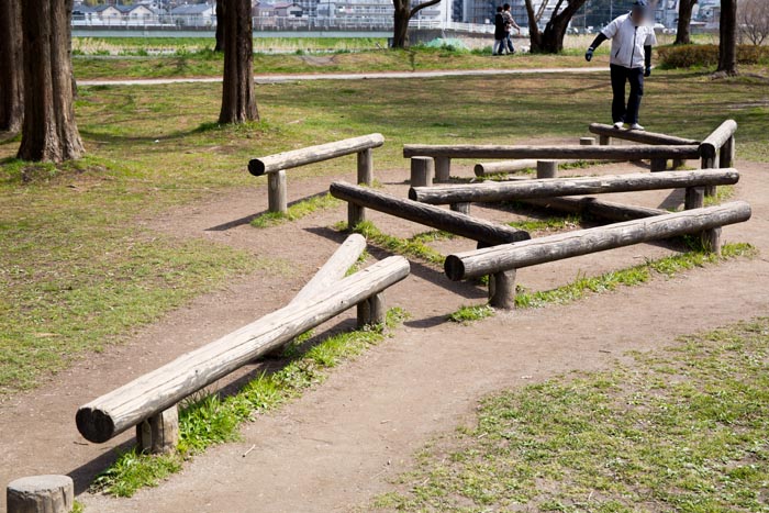 三橋総合公園 木製フィールドアスレチック
