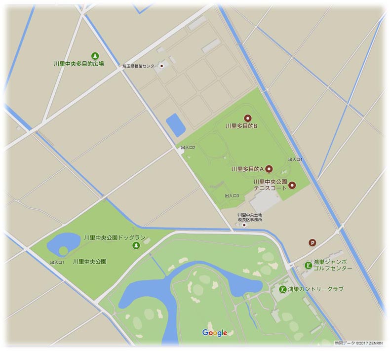 川里中央公園　位置関係図