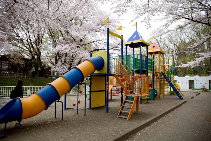 北本市子供公園　大型複合遊具高学年対象エリア　チューブスライダー