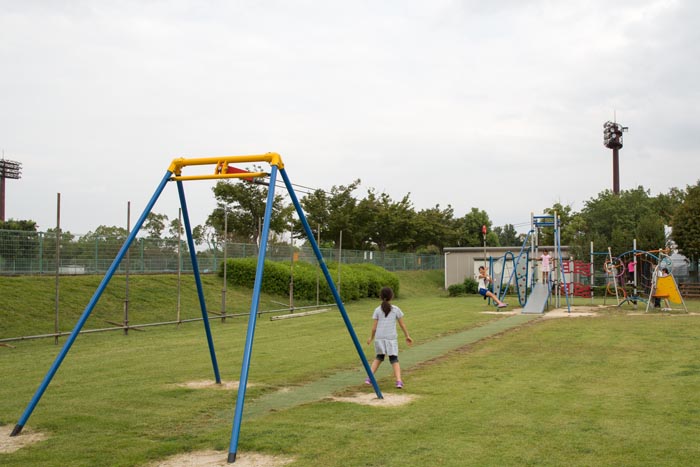北本総合公園　ロープスライダー　大型遊具の広場
