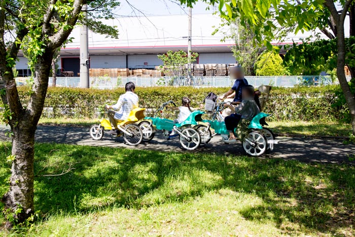 久喜菖蒲公園　レンタサイクル　3輪変形自転車　使用例