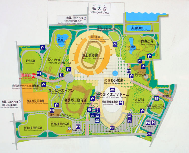 熊谷スポーツ文化公園　西エリア　園内地図