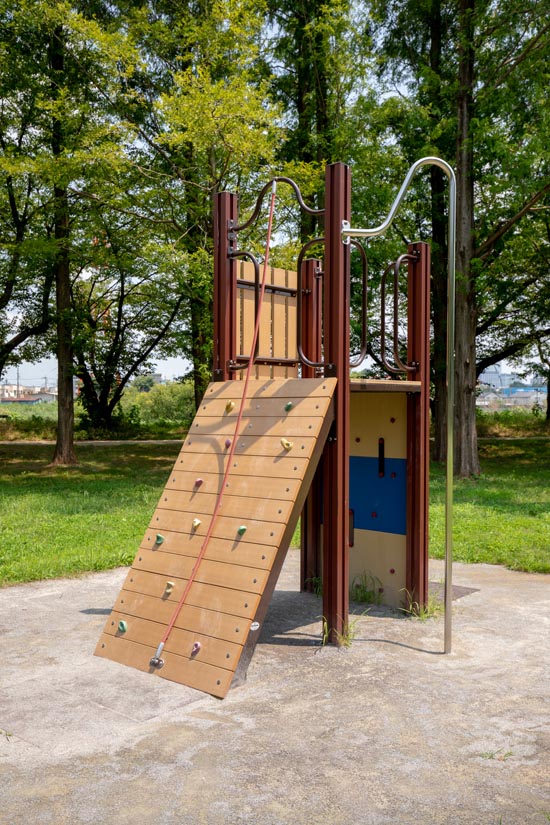 三橋総合公園　トリム広場　2019年5月完成のフィールドアスレチック　クライミング遊具