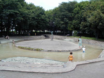 伊佐沼公園　水遊び