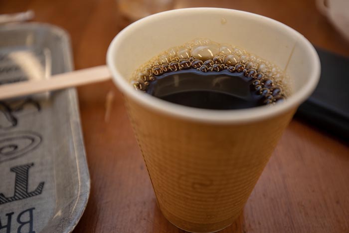 国営武蔵丘陵森林公園　植物園売店（ボタニカルショップ）暖かいコーヒー